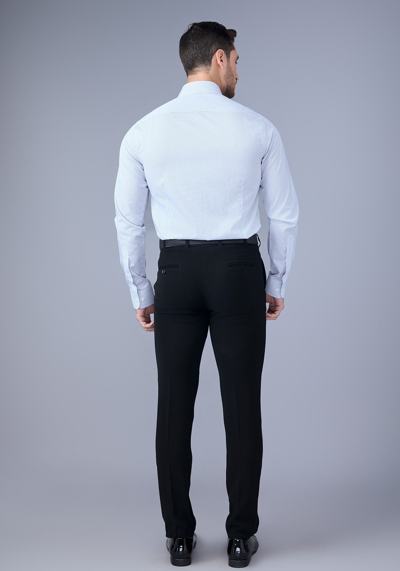 Powder Blue Herringbone Shirt