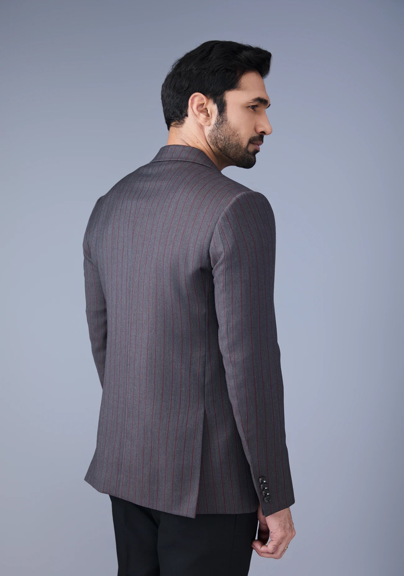 Dark Grey Motif Blazer