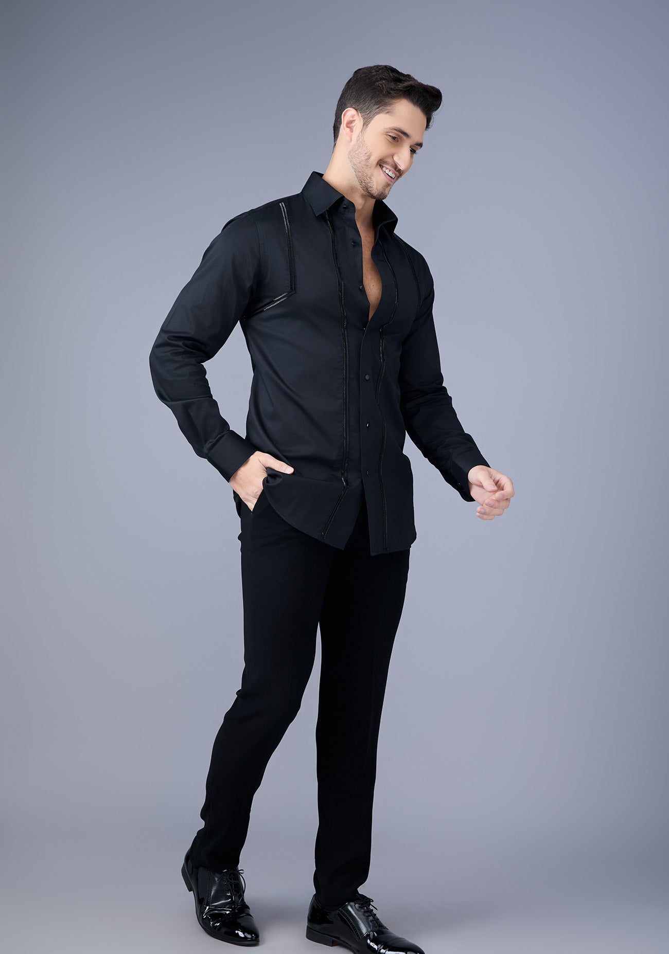 Black Embellished Shirt