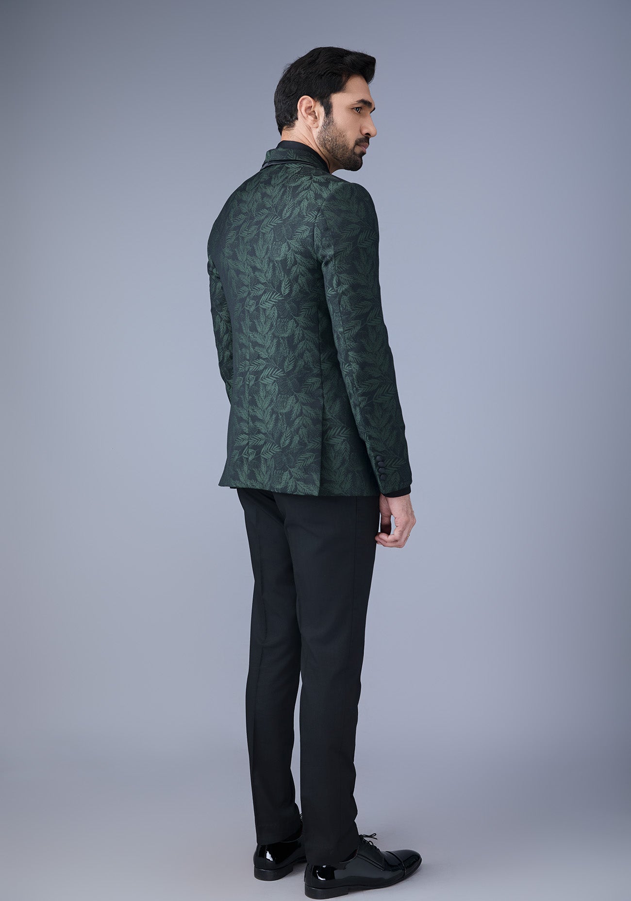 Dark Green Leaf Blazer