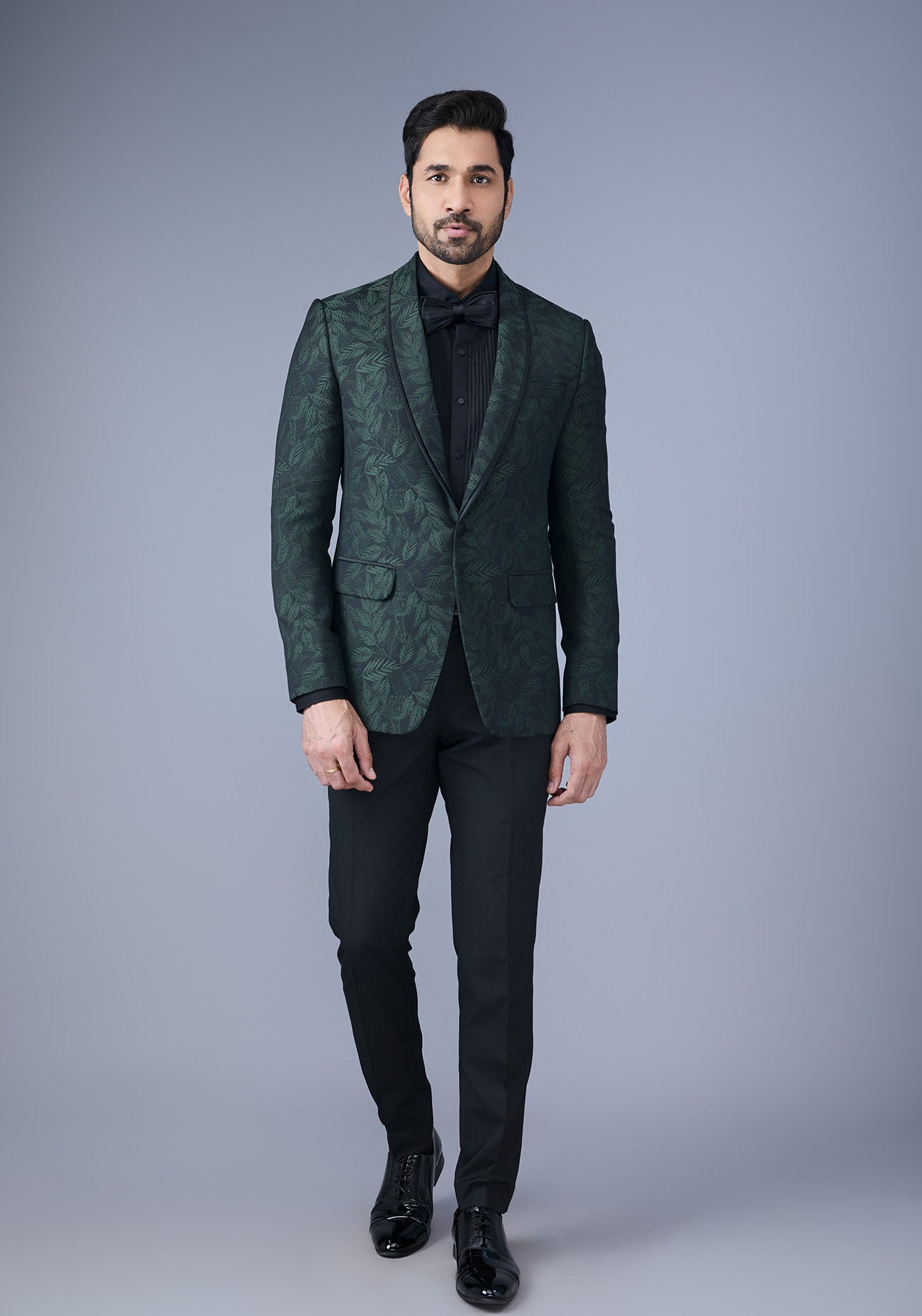 Dark Green Leaf Blazer