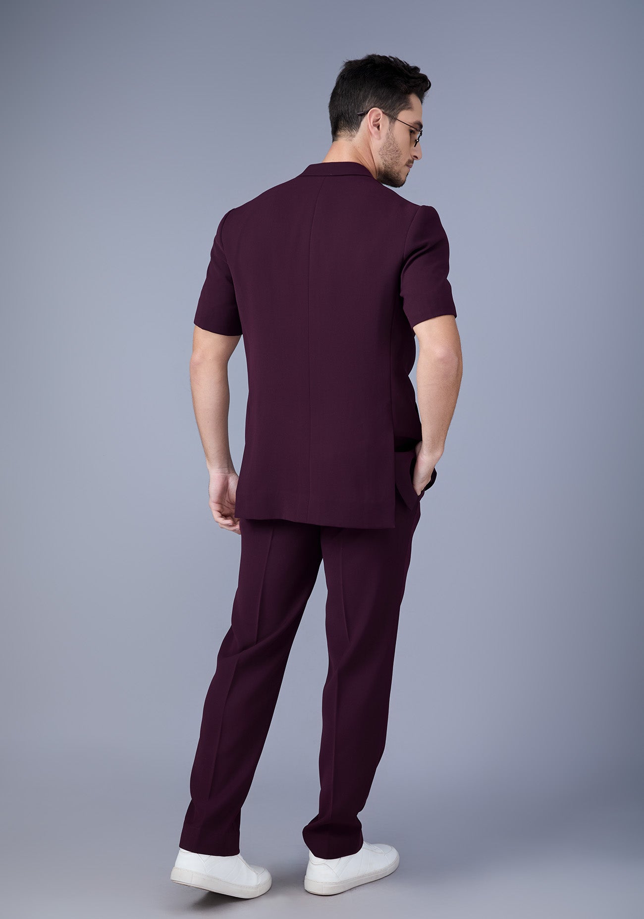 Maroon Short-Sleeve Suit