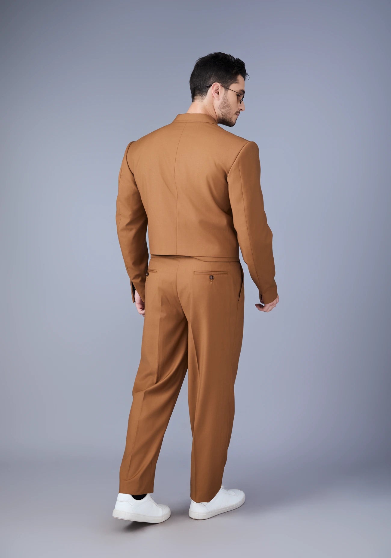 Tan Waist Belt Suit