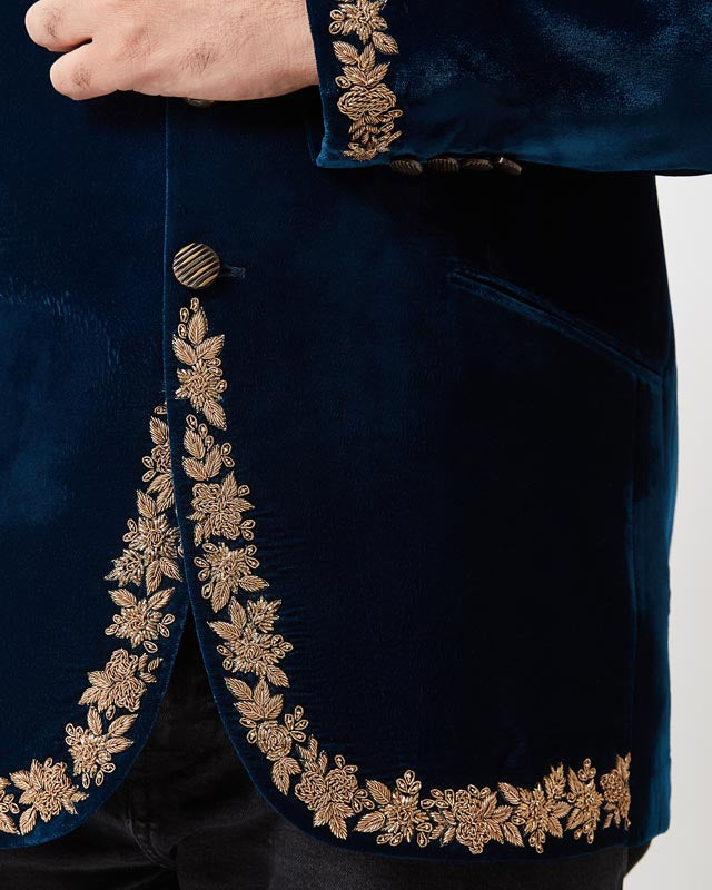 Astragal Floral Hand Embroidered Bandhgala