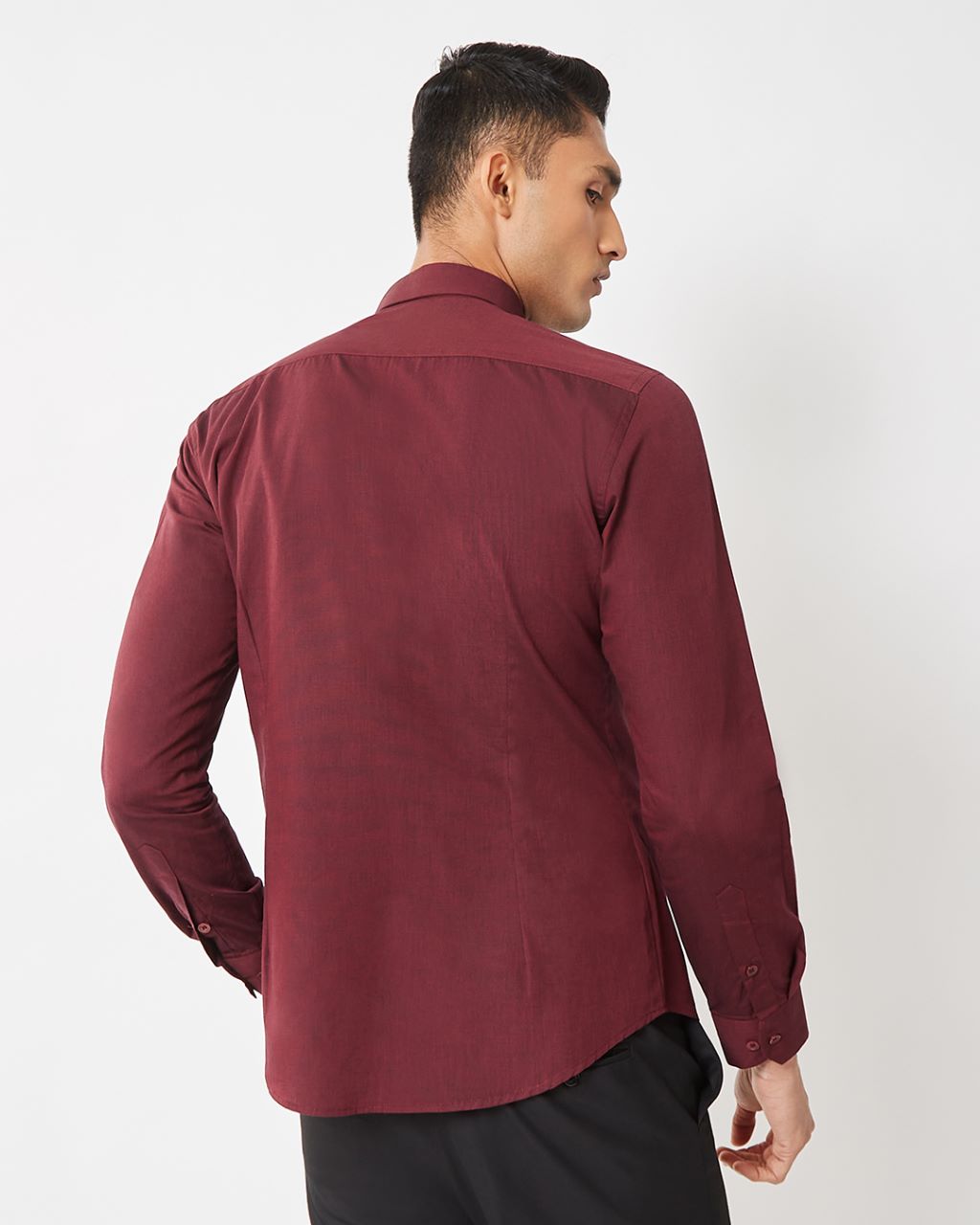 Burgundy Hand painted Shirt