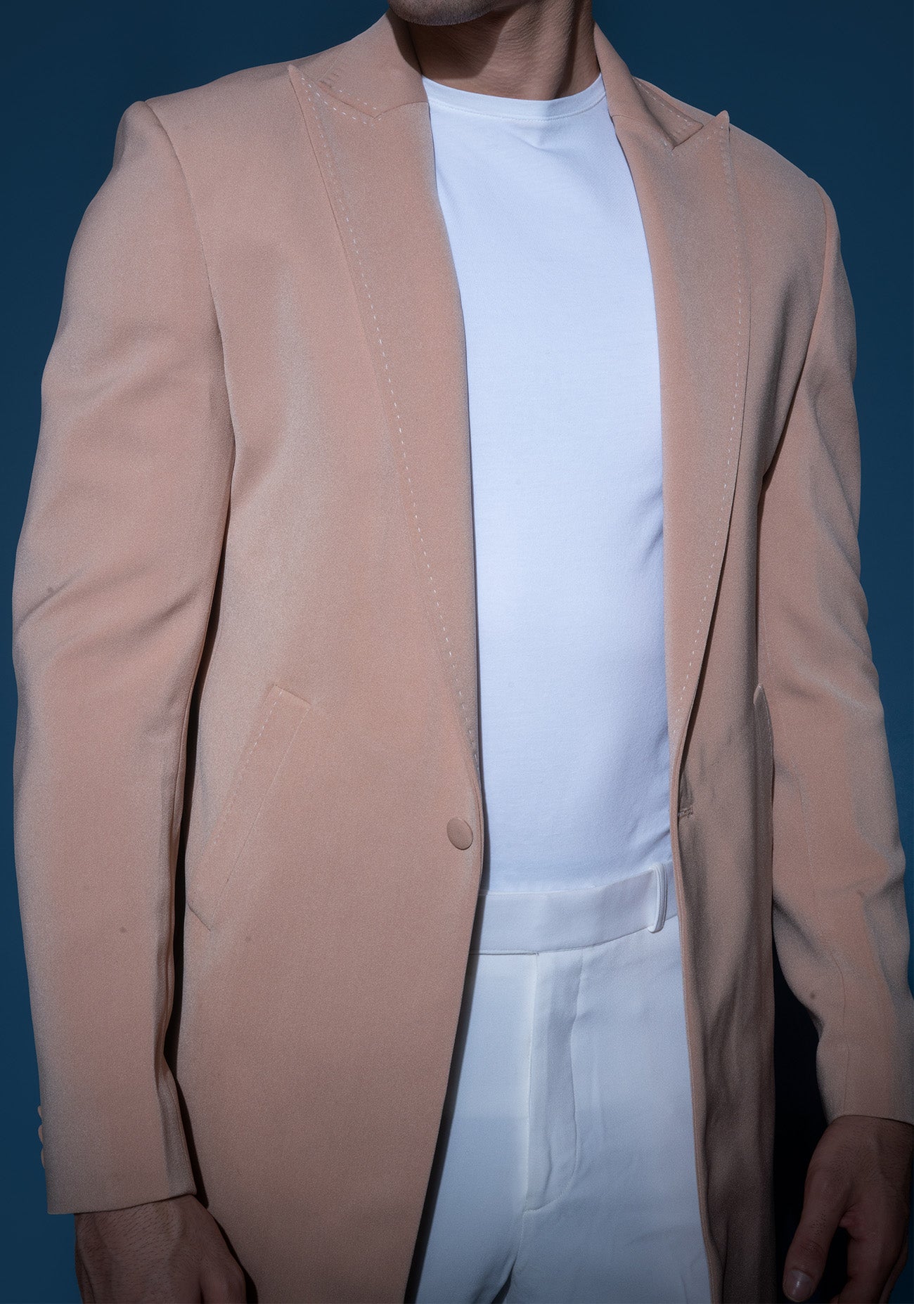 Taupe Crepe Trench Coat