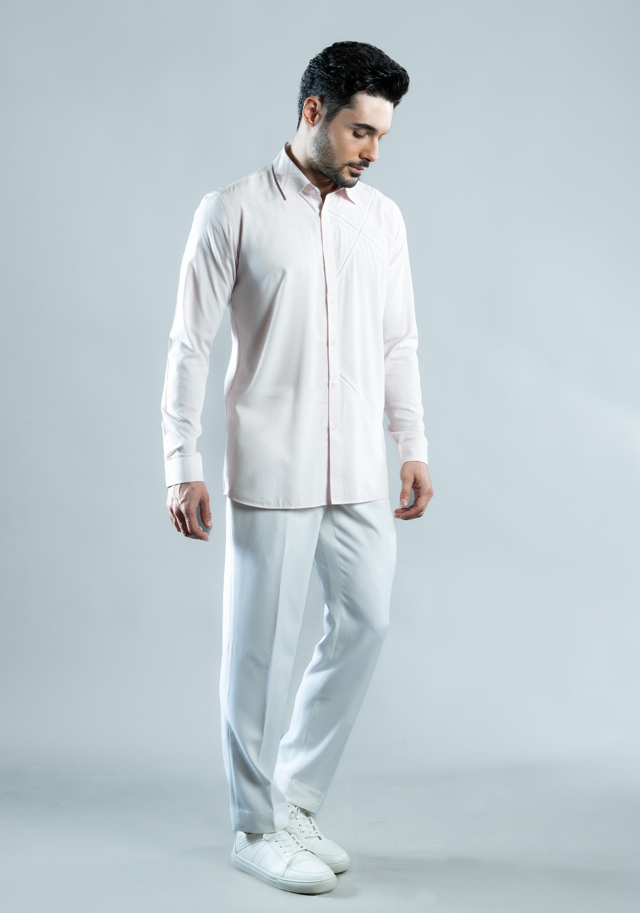 Light Pink Embroidered Shirt