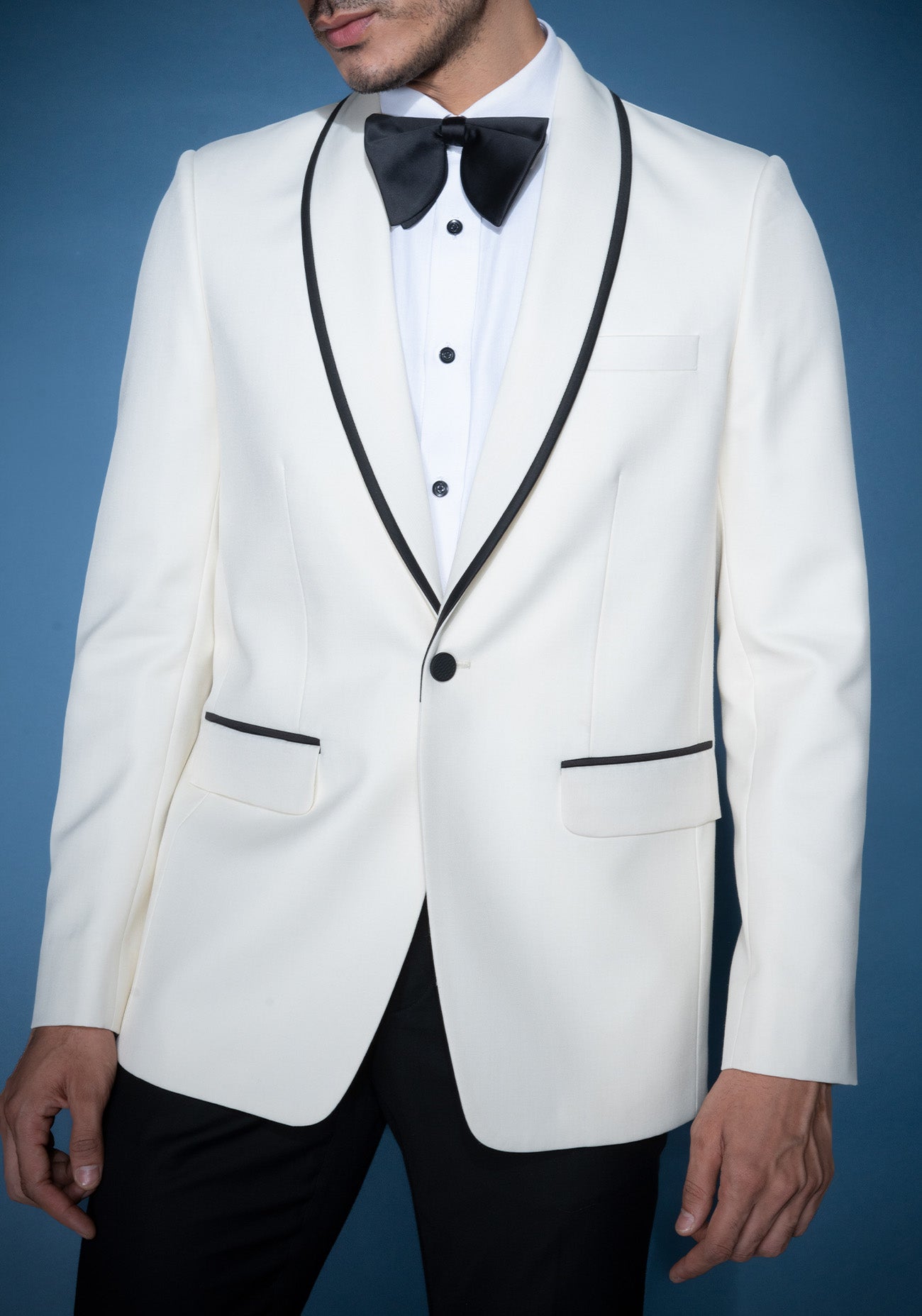 White classic tuxedo jacket