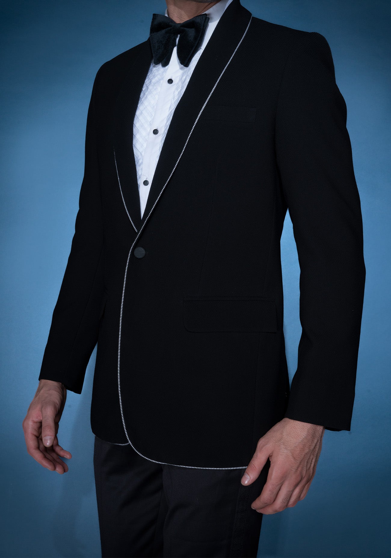 Black textured tuxedo