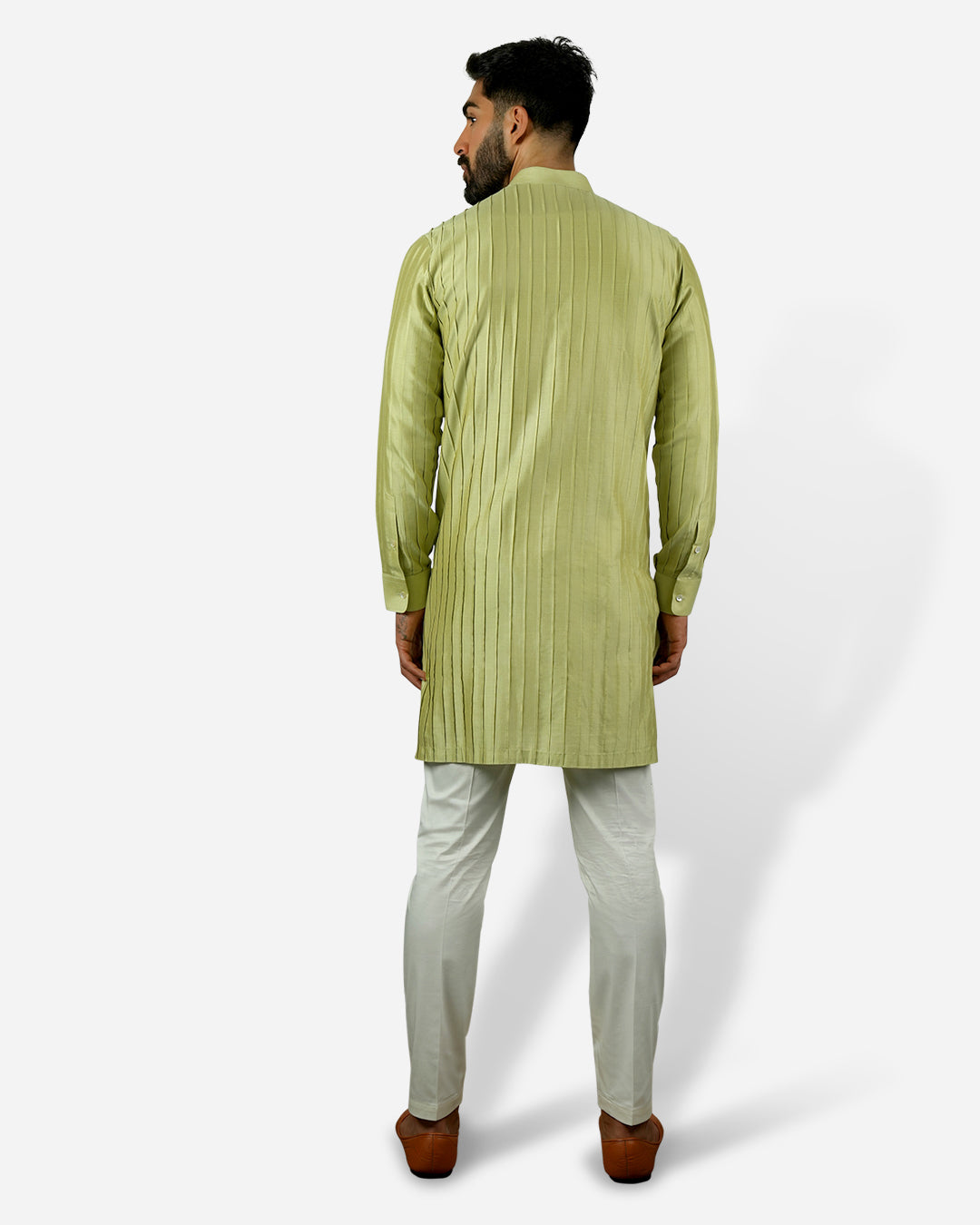 Citron Pintuck Embroidered Kurta Set