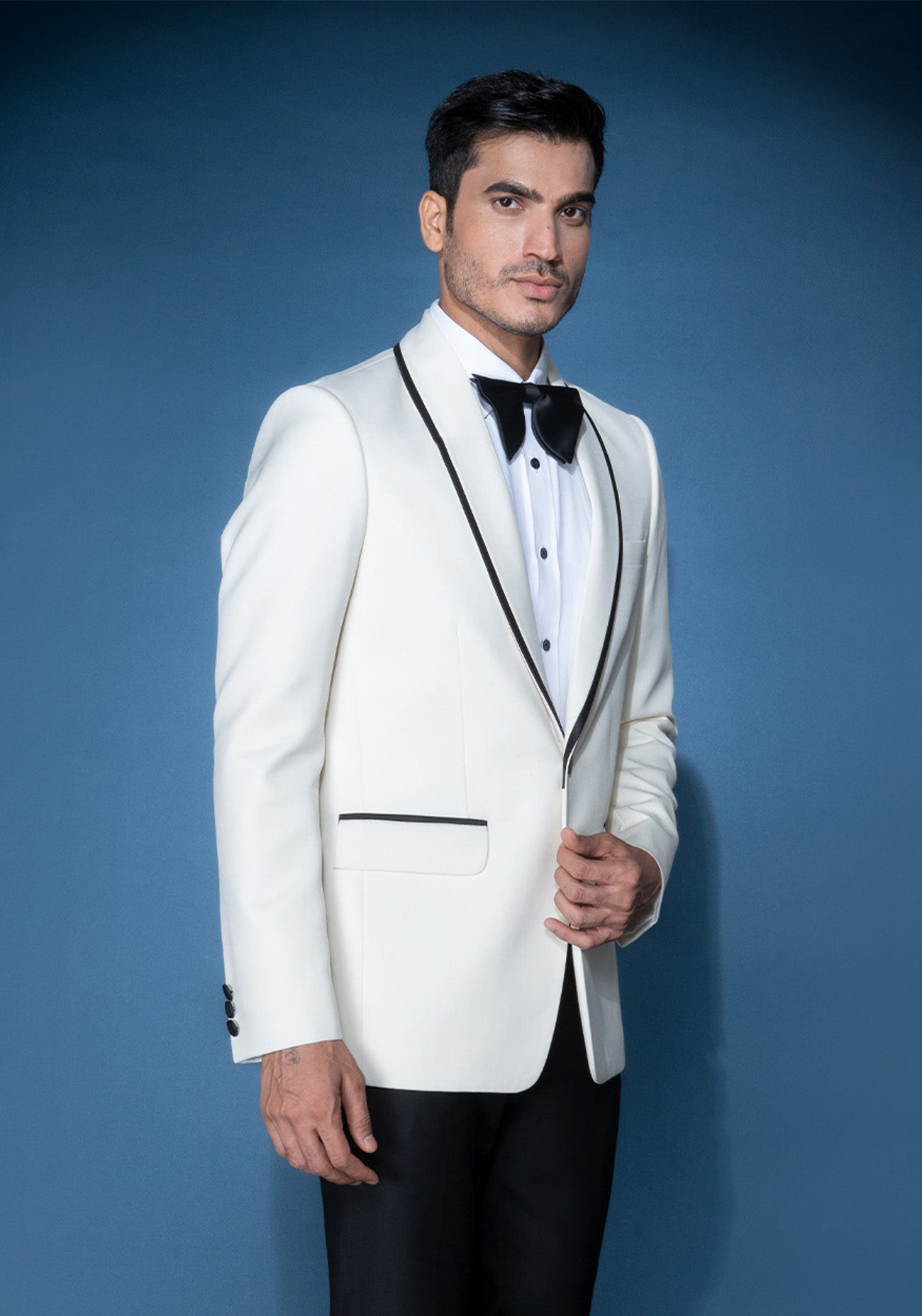 White classic tuxedo jacket