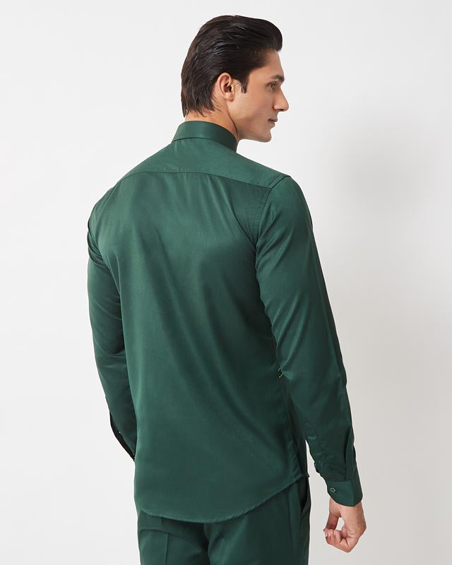 Bottle green Hand painted Shirt