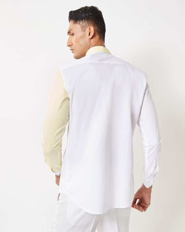 Yellow Color-block Shirt