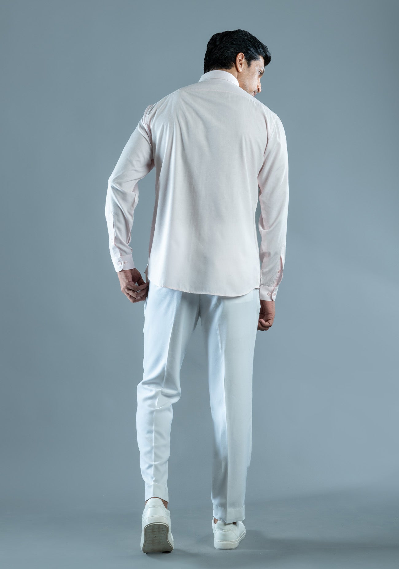 Light Pink Felt Embroidered Shirt