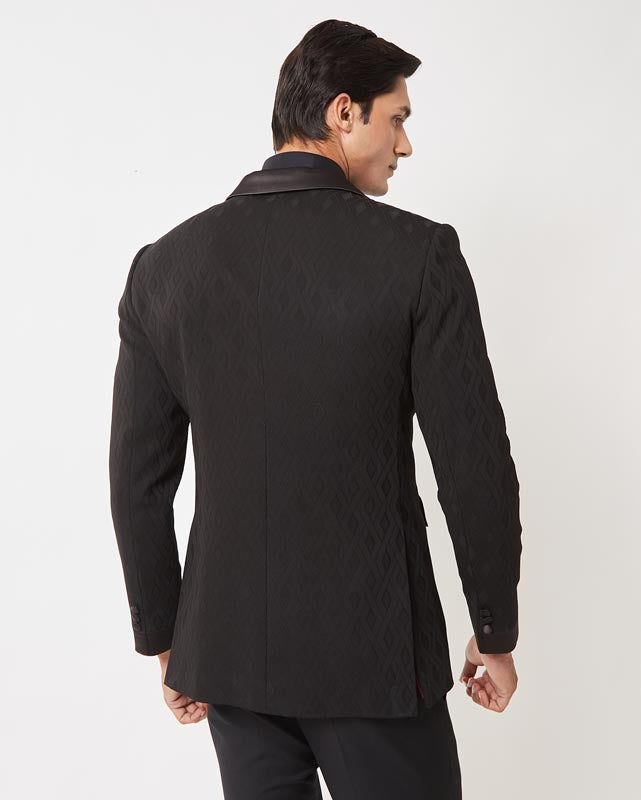 Dark Sequin Lapel Tuxedo