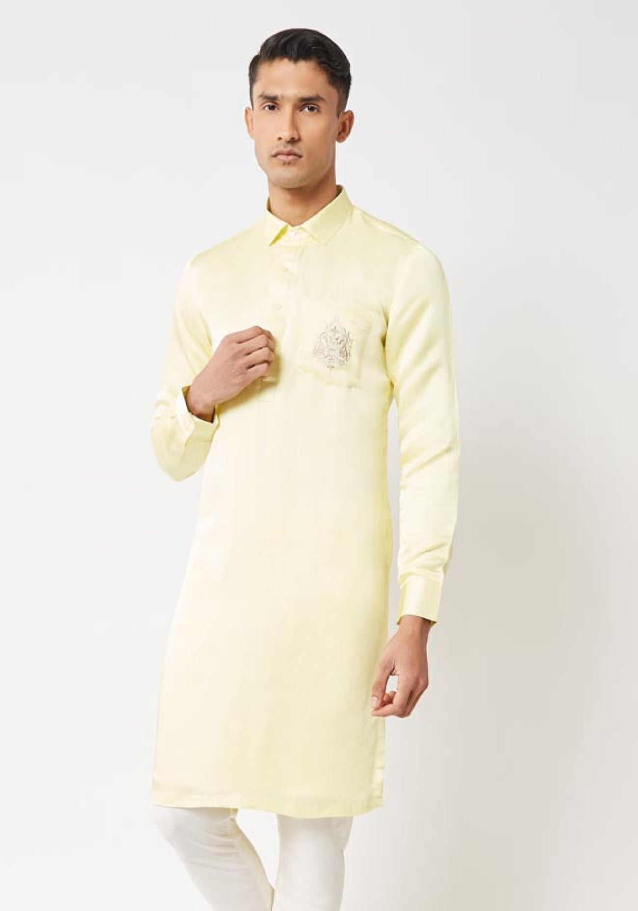 Cosmic Yellow Embroidered Kurta