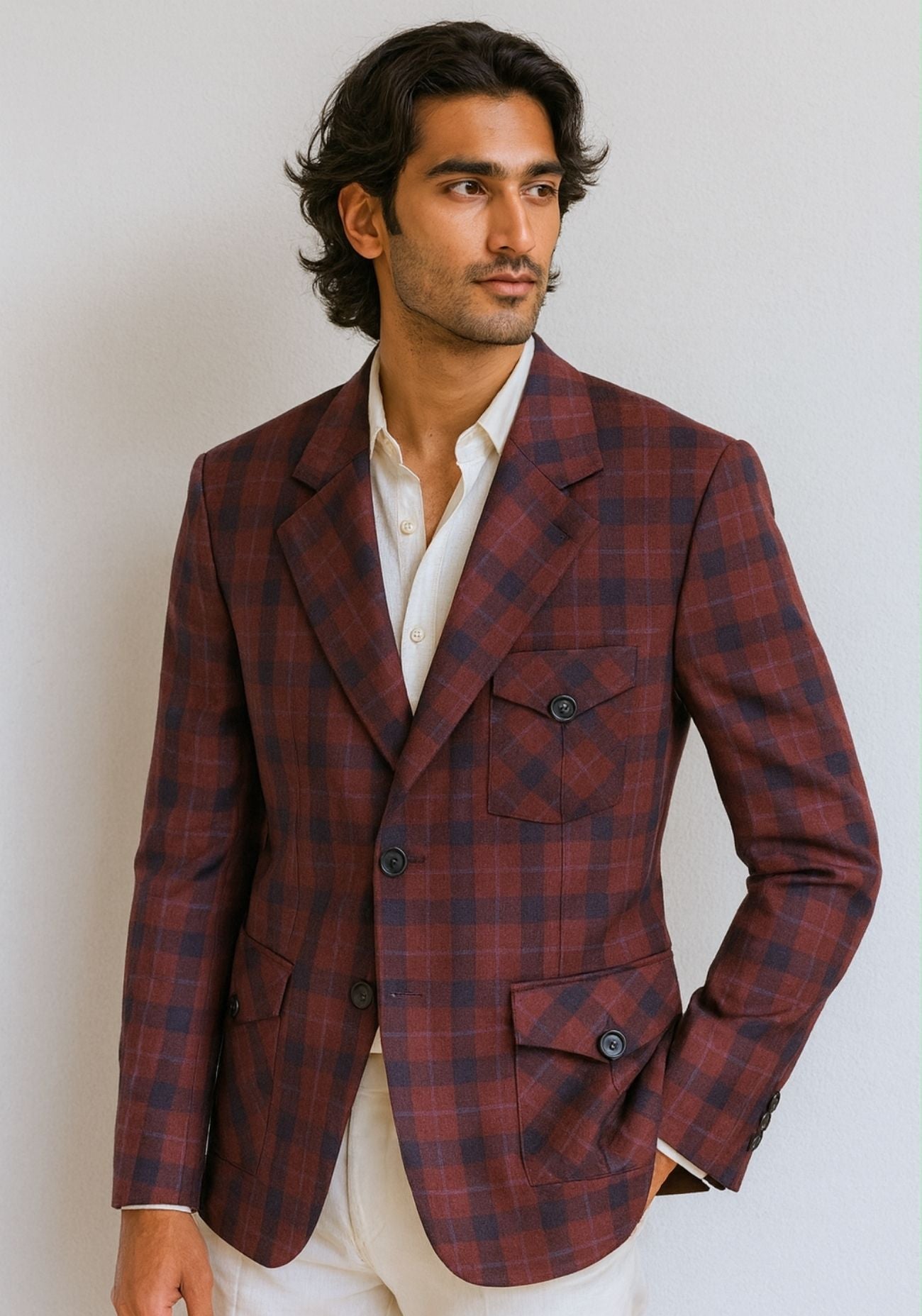 Red & Blue Check Jacket