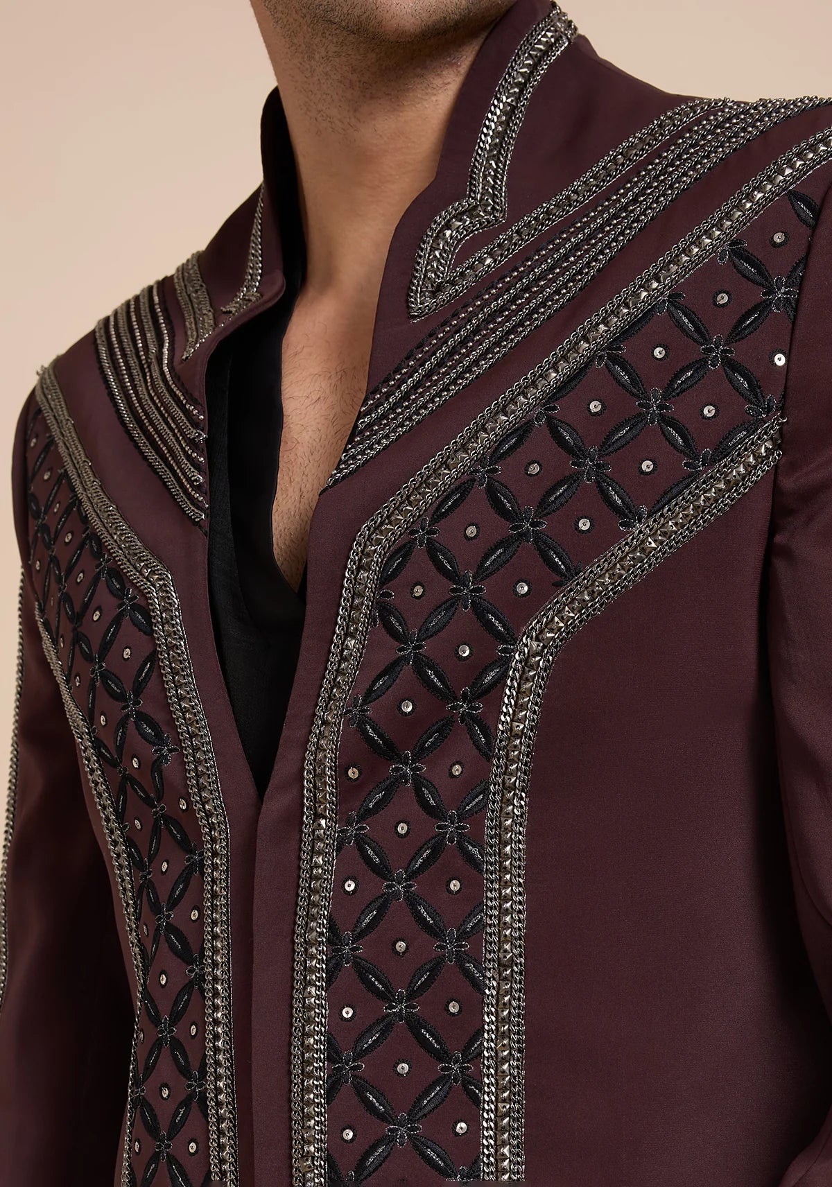 THE ONYX ROYALE BANDHGALA SET
