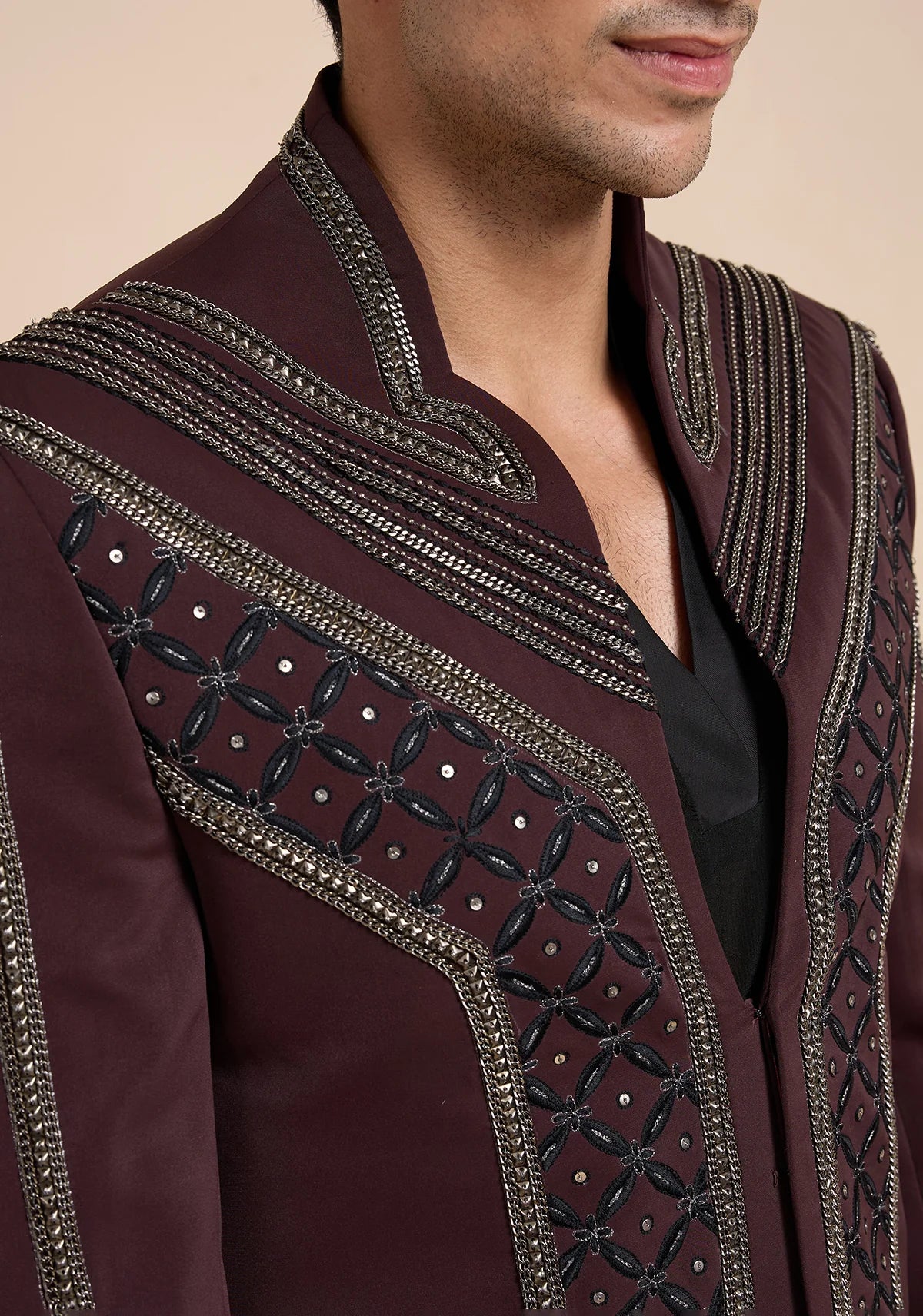 THE ONYX ROYALE BANDHGALA SET