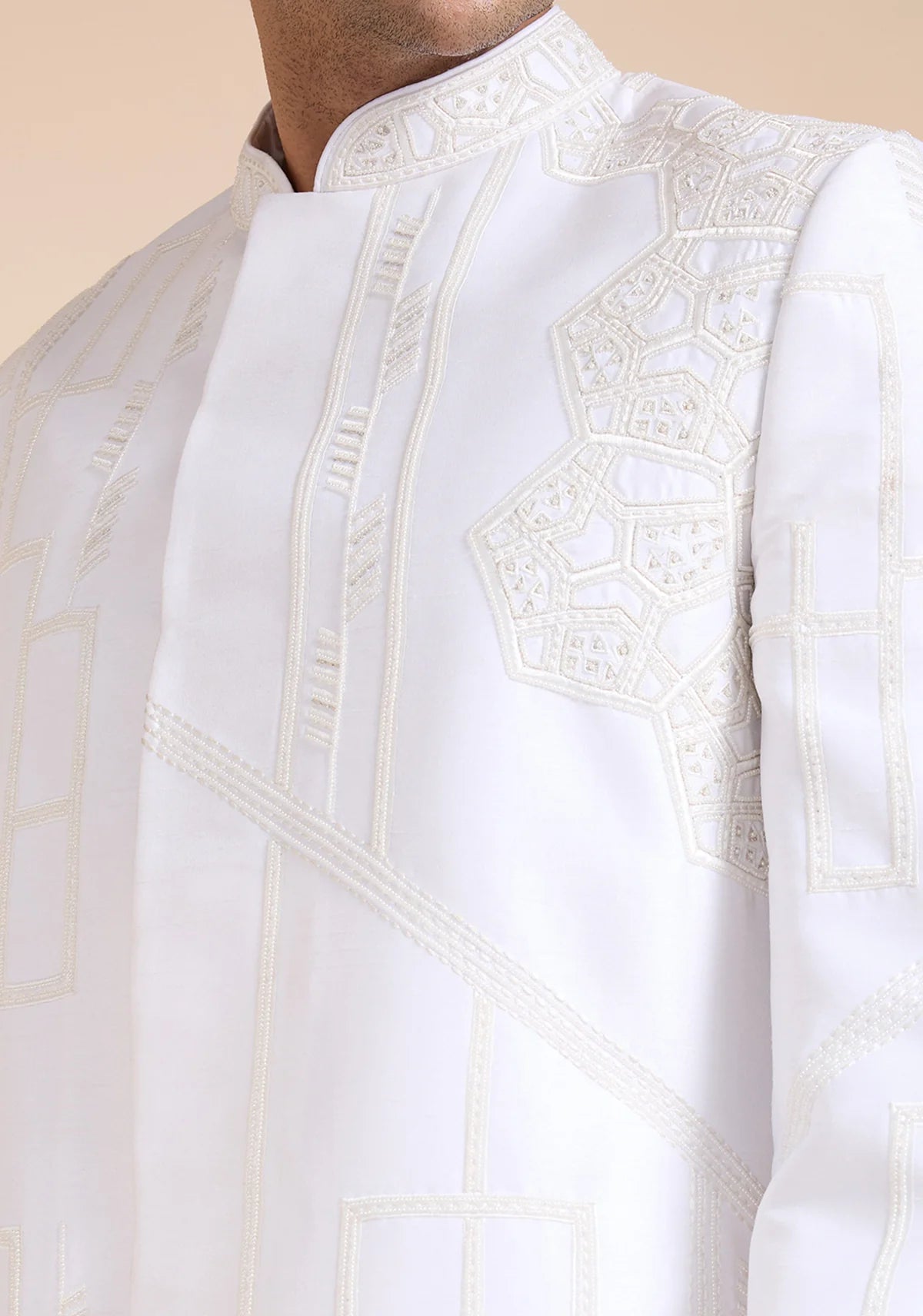 THE WHITE QUADRANT SHERWANI SET