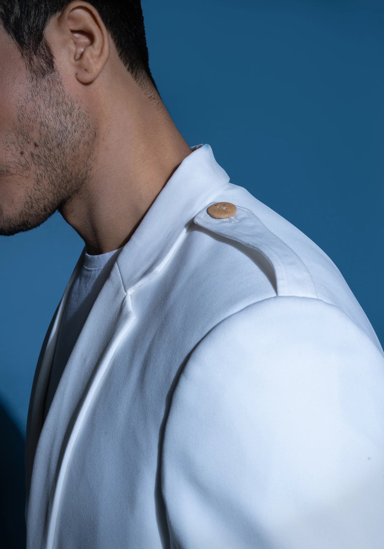 White Crepe Trench Coat