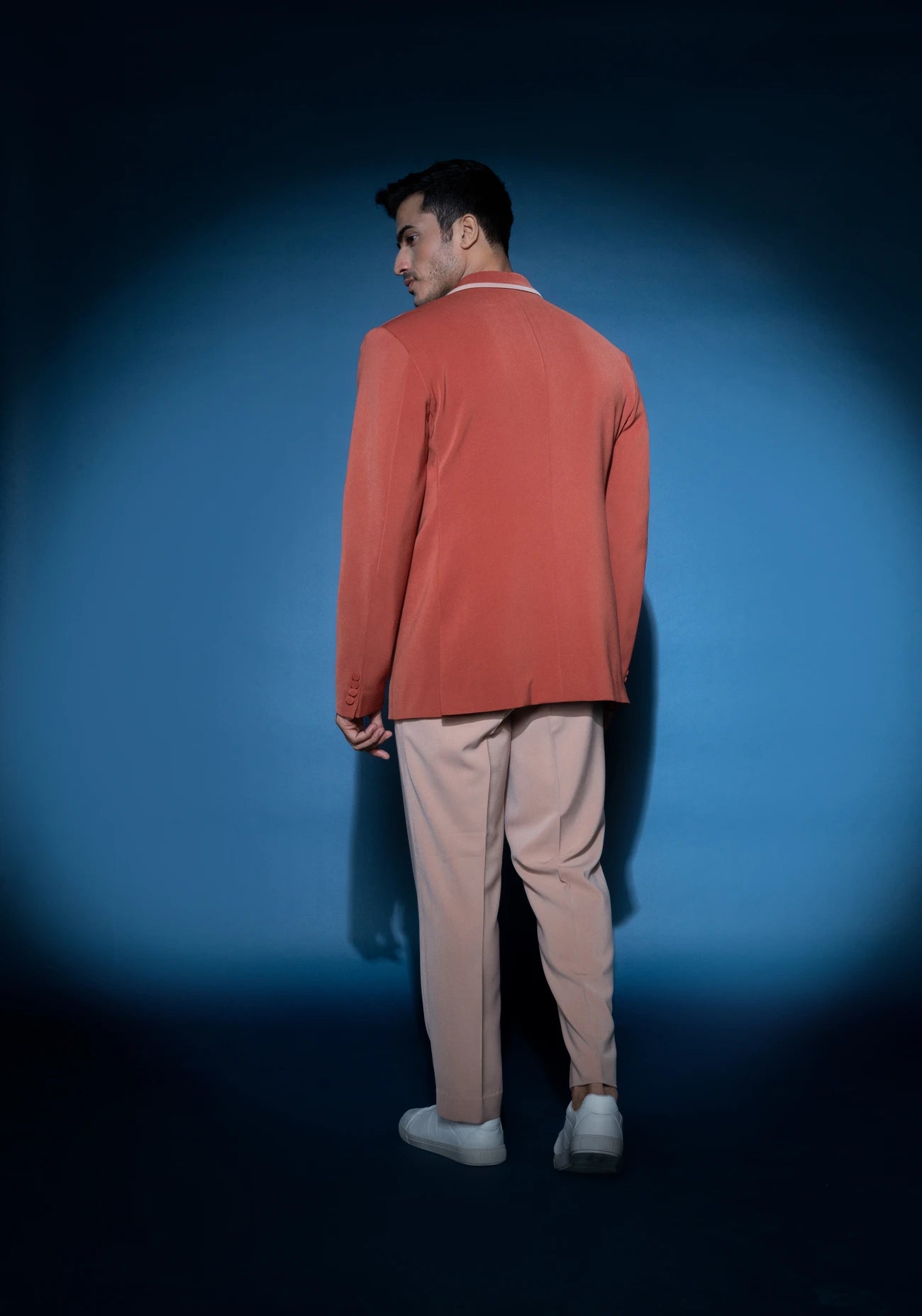 Burnt orange single breasted jacket