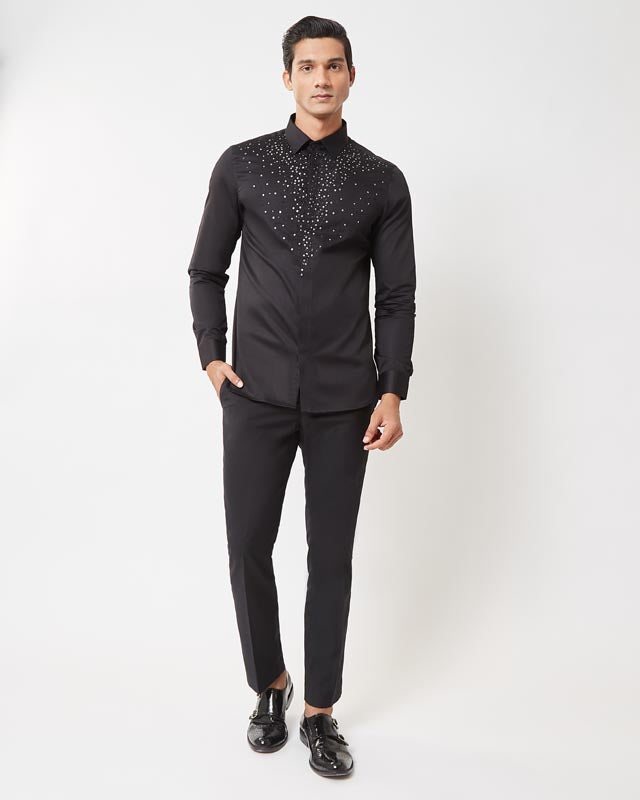 Black Sequin Shirt
