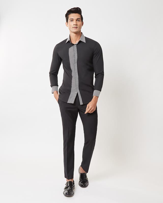 Black & White Stripe Shirt