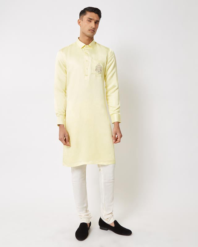 Cosmic Yellow Embroidered Kurta