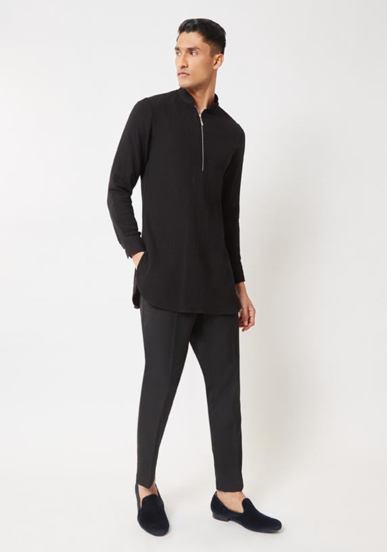 THE NOIR RIPPLE KURTA