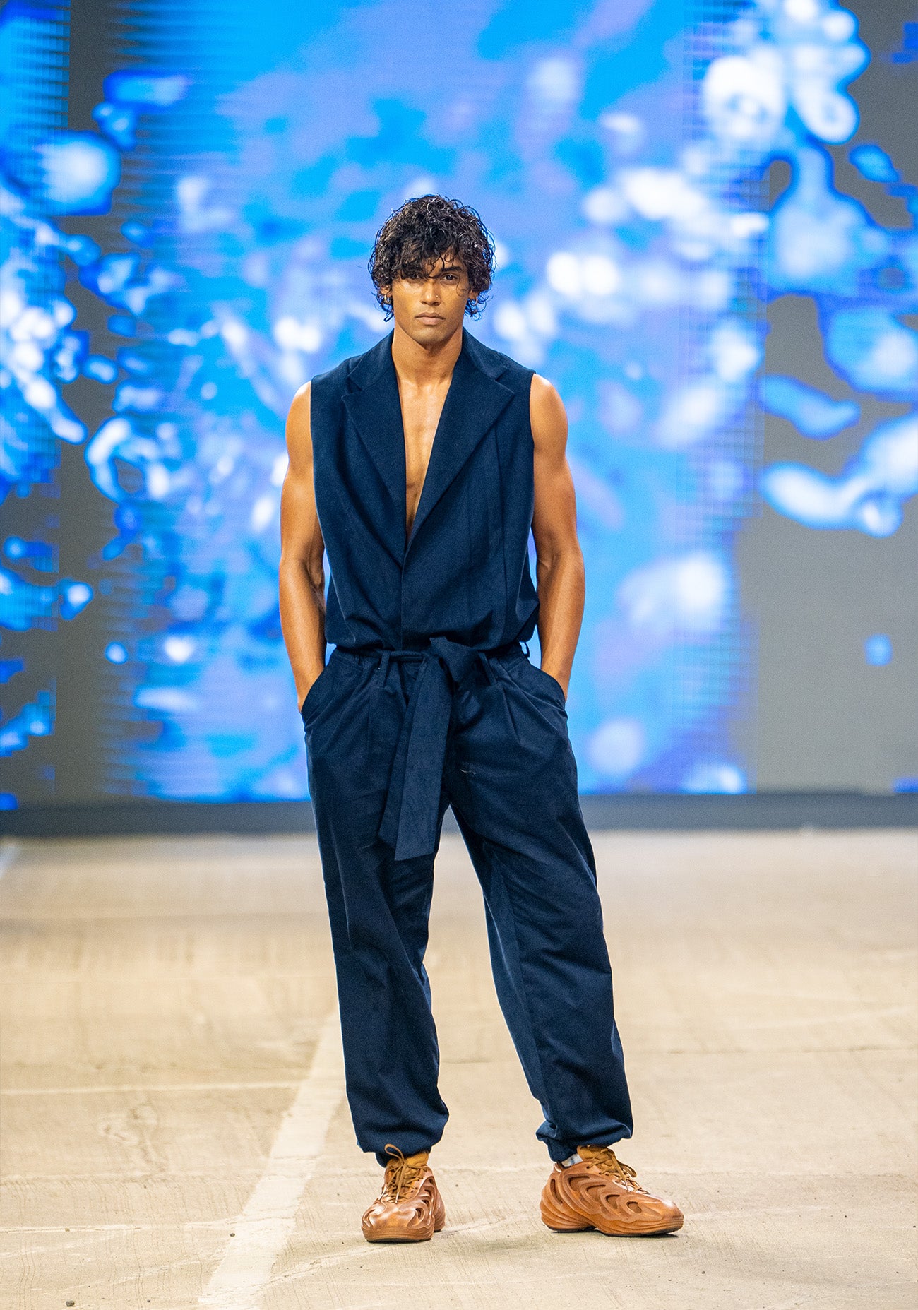 Navy Corduroy Jumpsuit