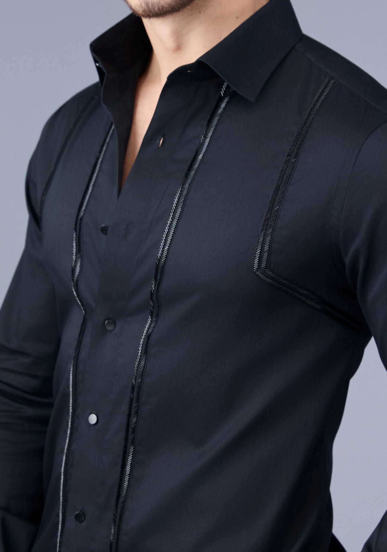Black Embellished Shirt