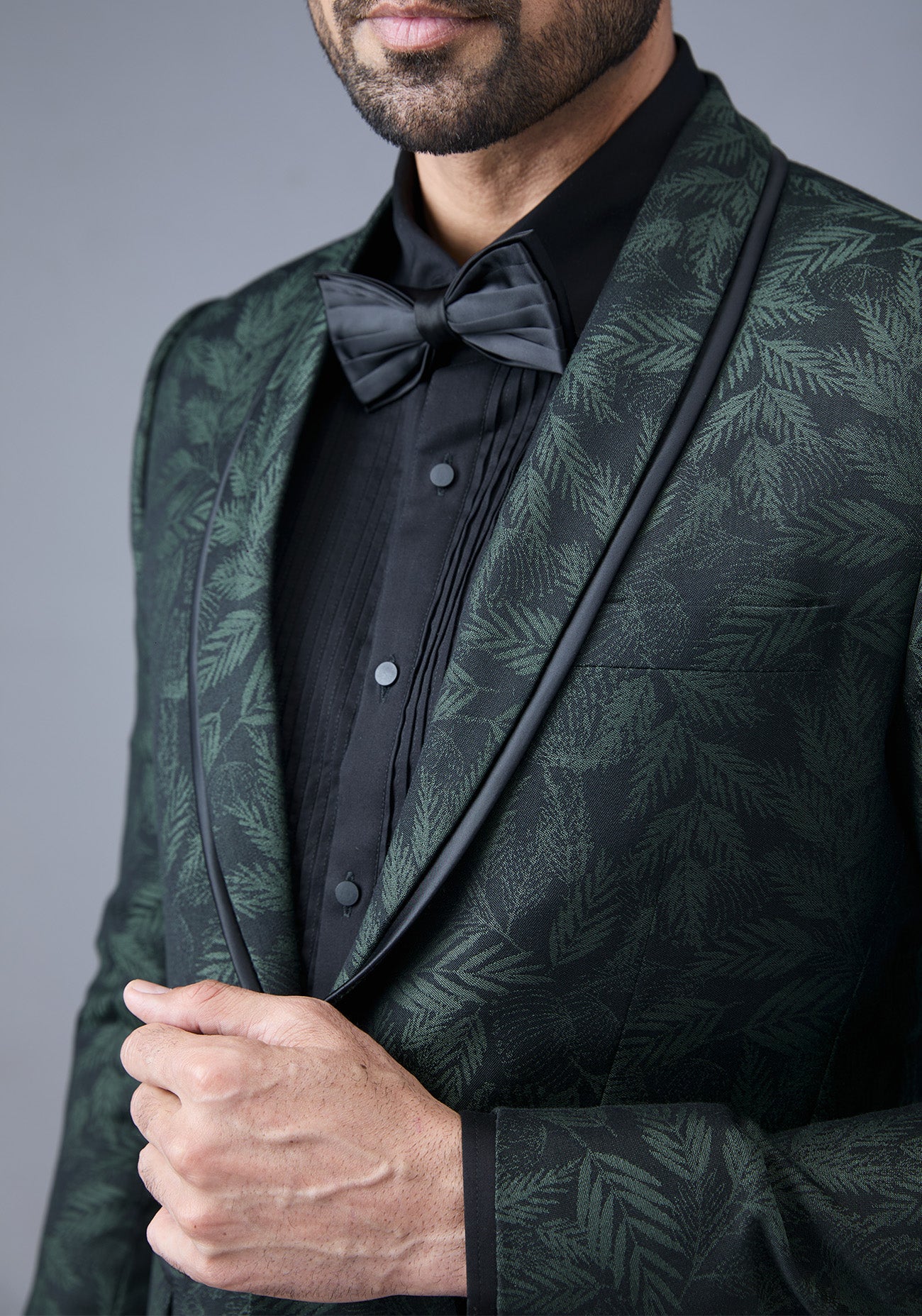 Dark Green Leaf Blazer