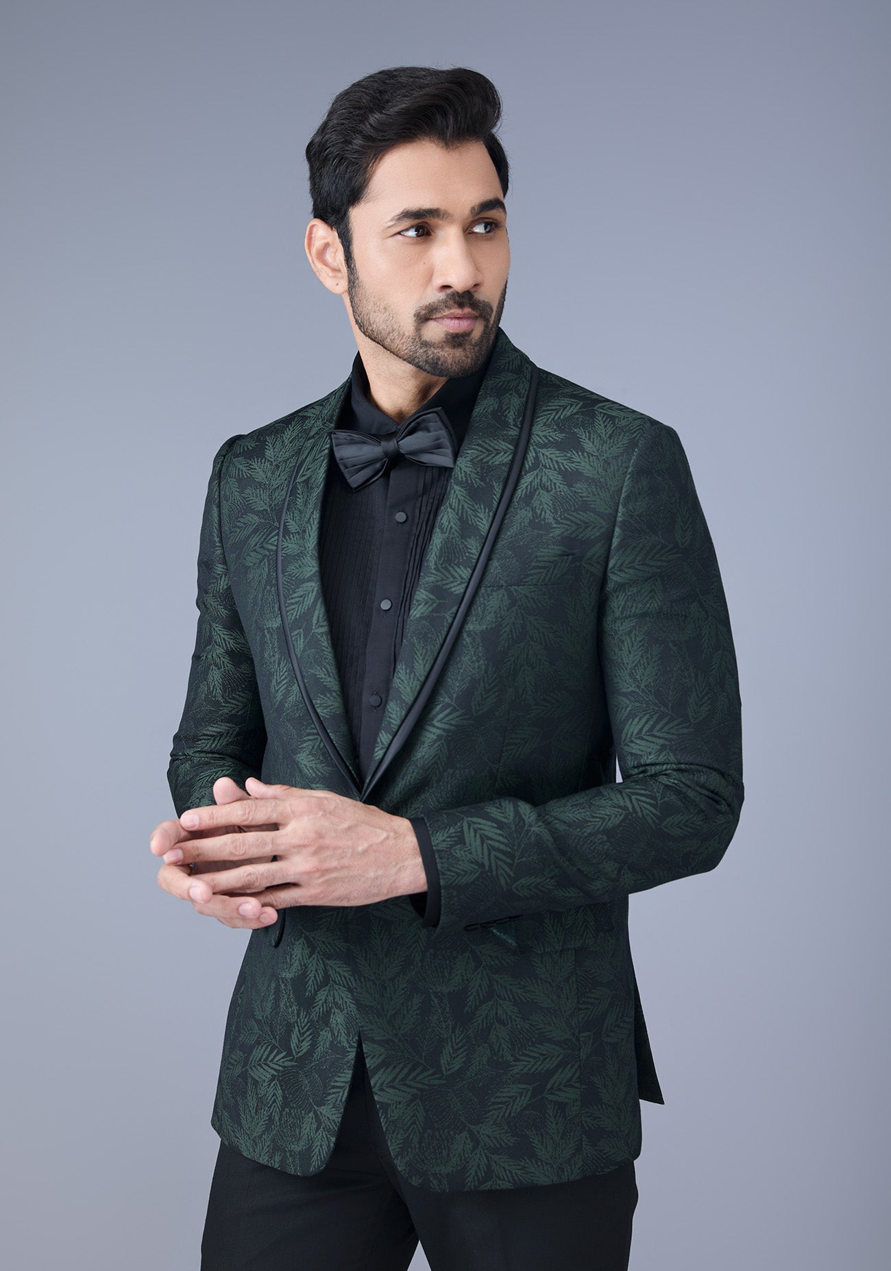 Dark Green Leaf Blazer