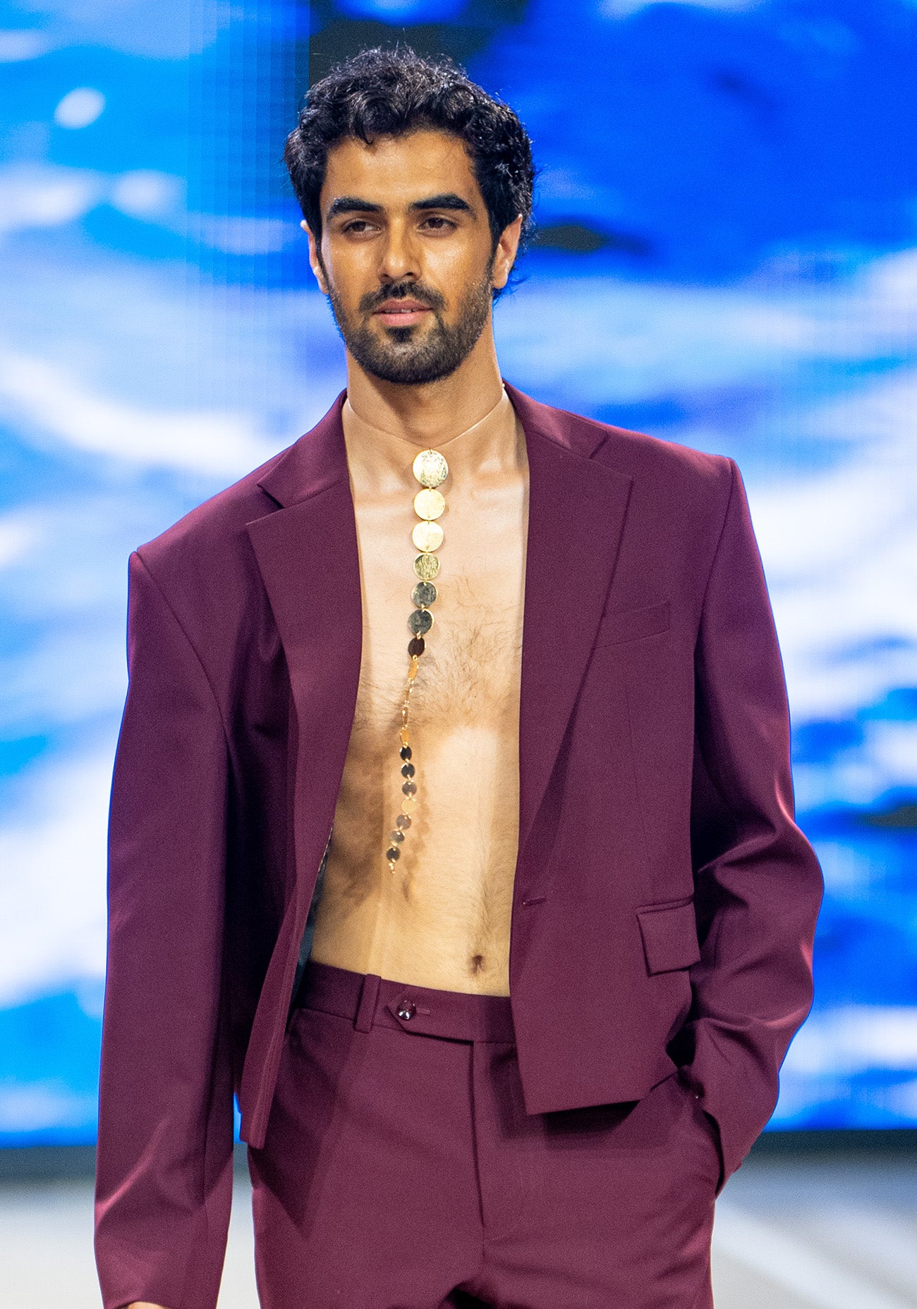 Maroon Crop Suit