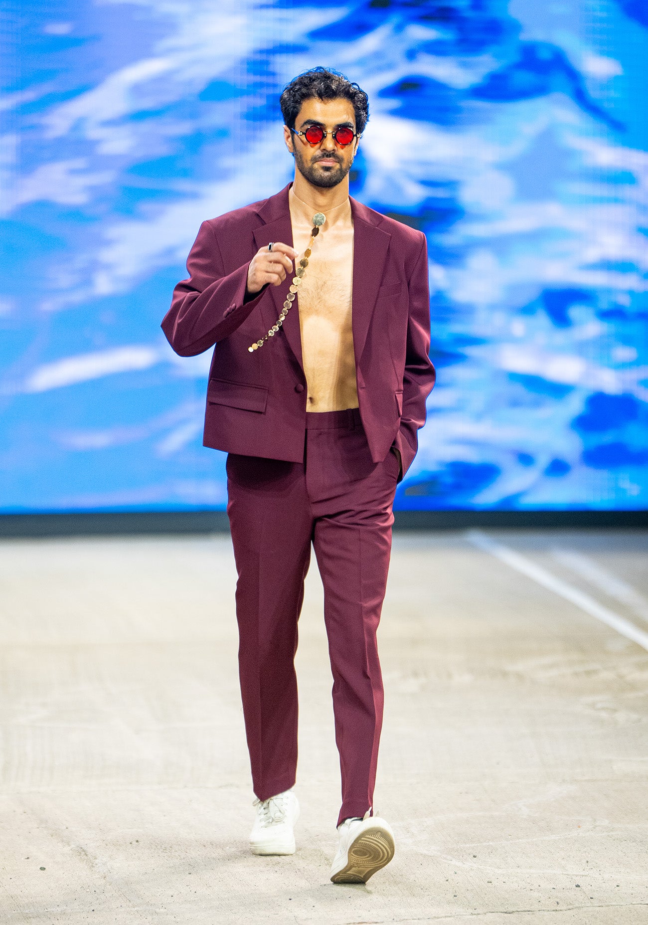 Maroon Crop Suit