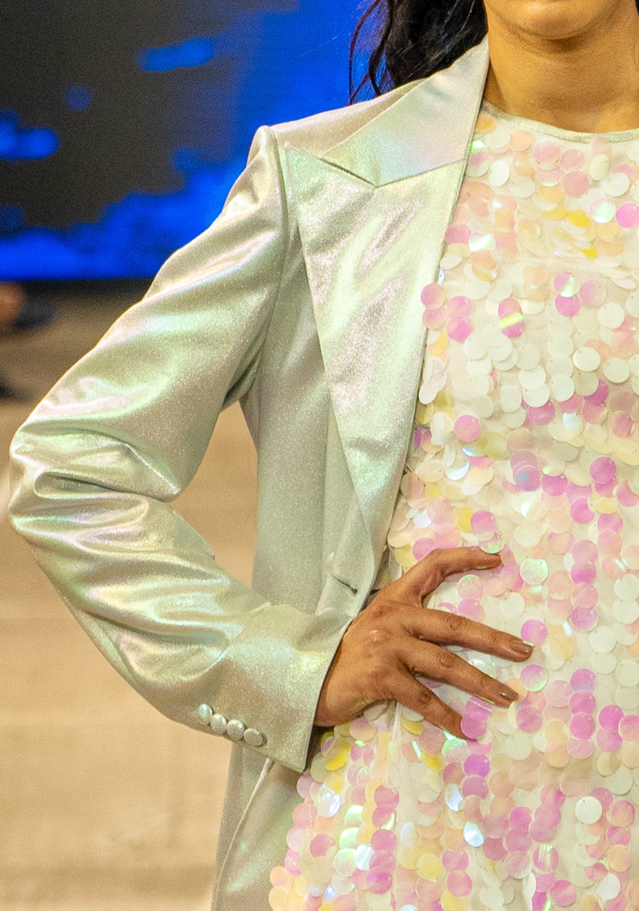 Tasseled Unicorn Blazer with Sequined Dress