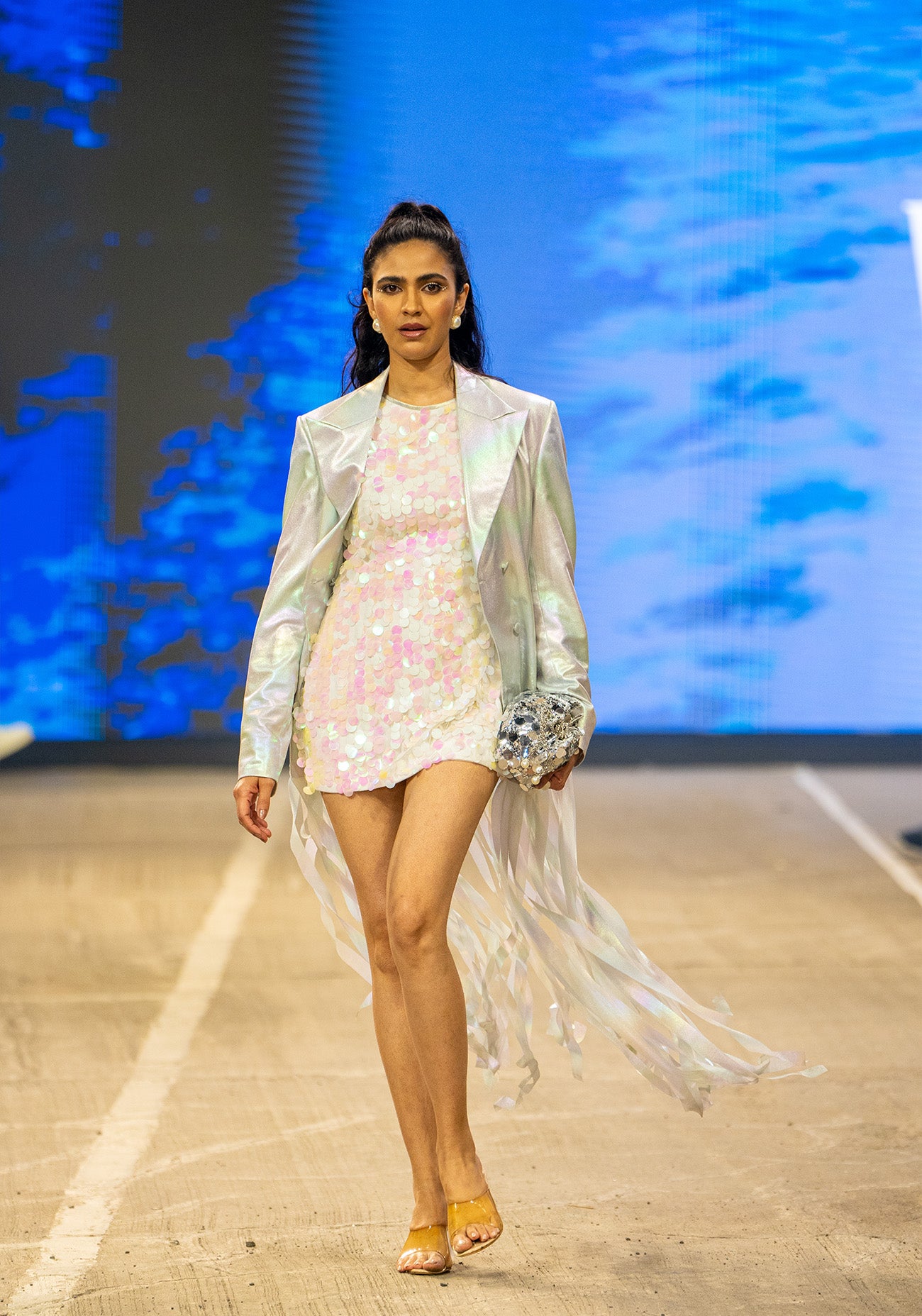 Tasseled Unicorn Blazer with Sequined Dress