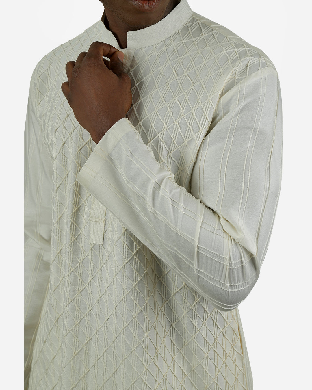 Ivory Pintuck Kurta Set
