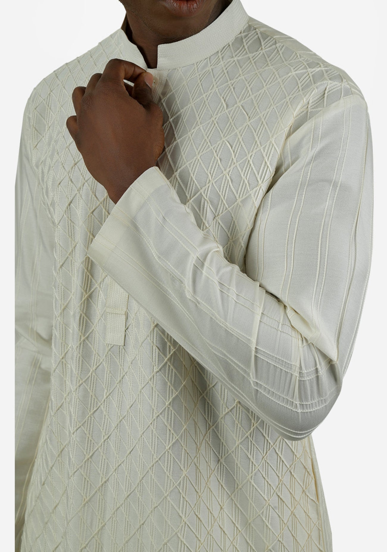 Ivory Pintuck Kurta Set