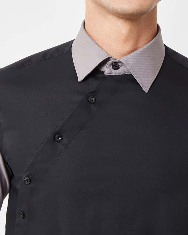 Criss cross panel shirt
