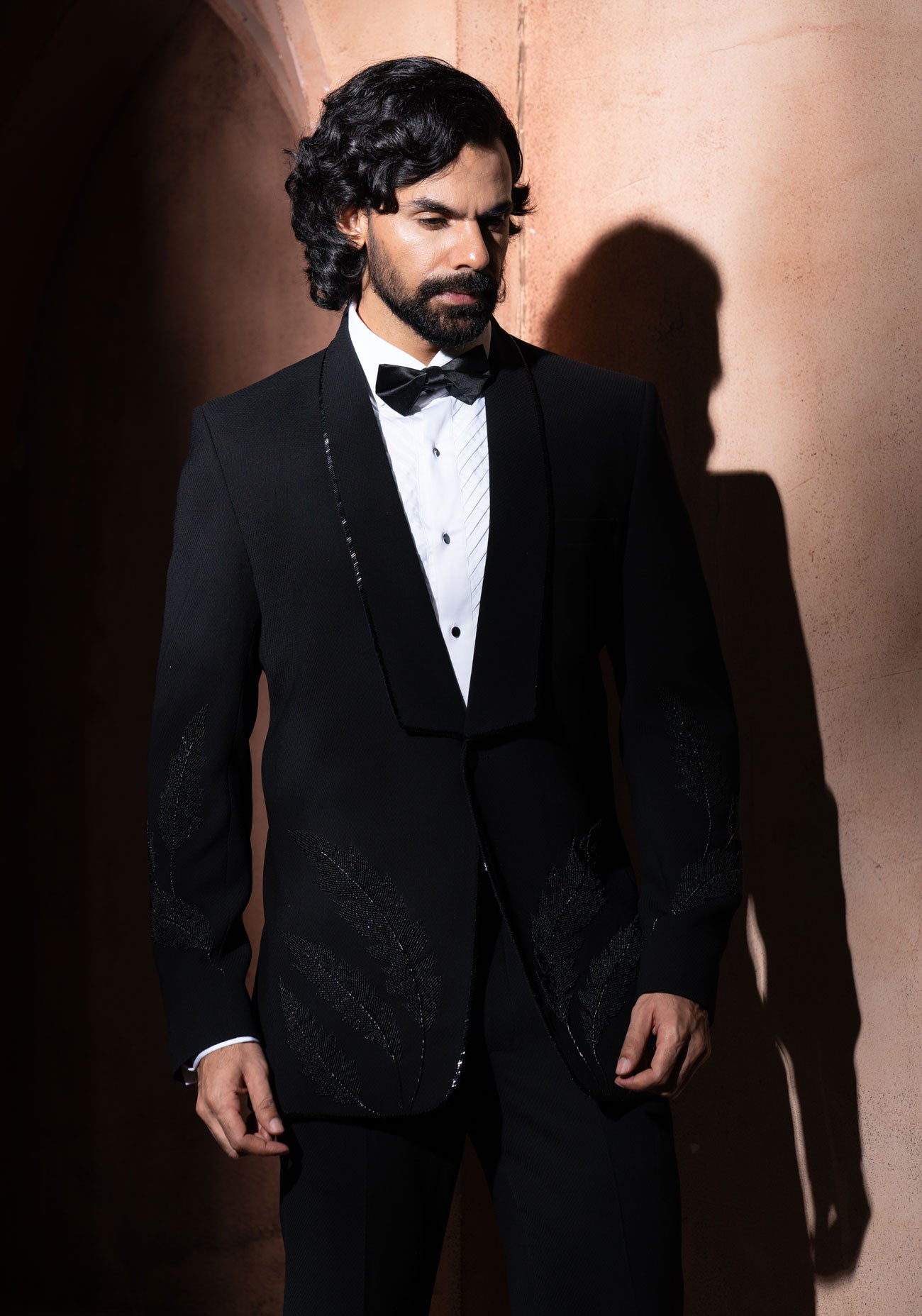 Black Embroidered Tuxedo