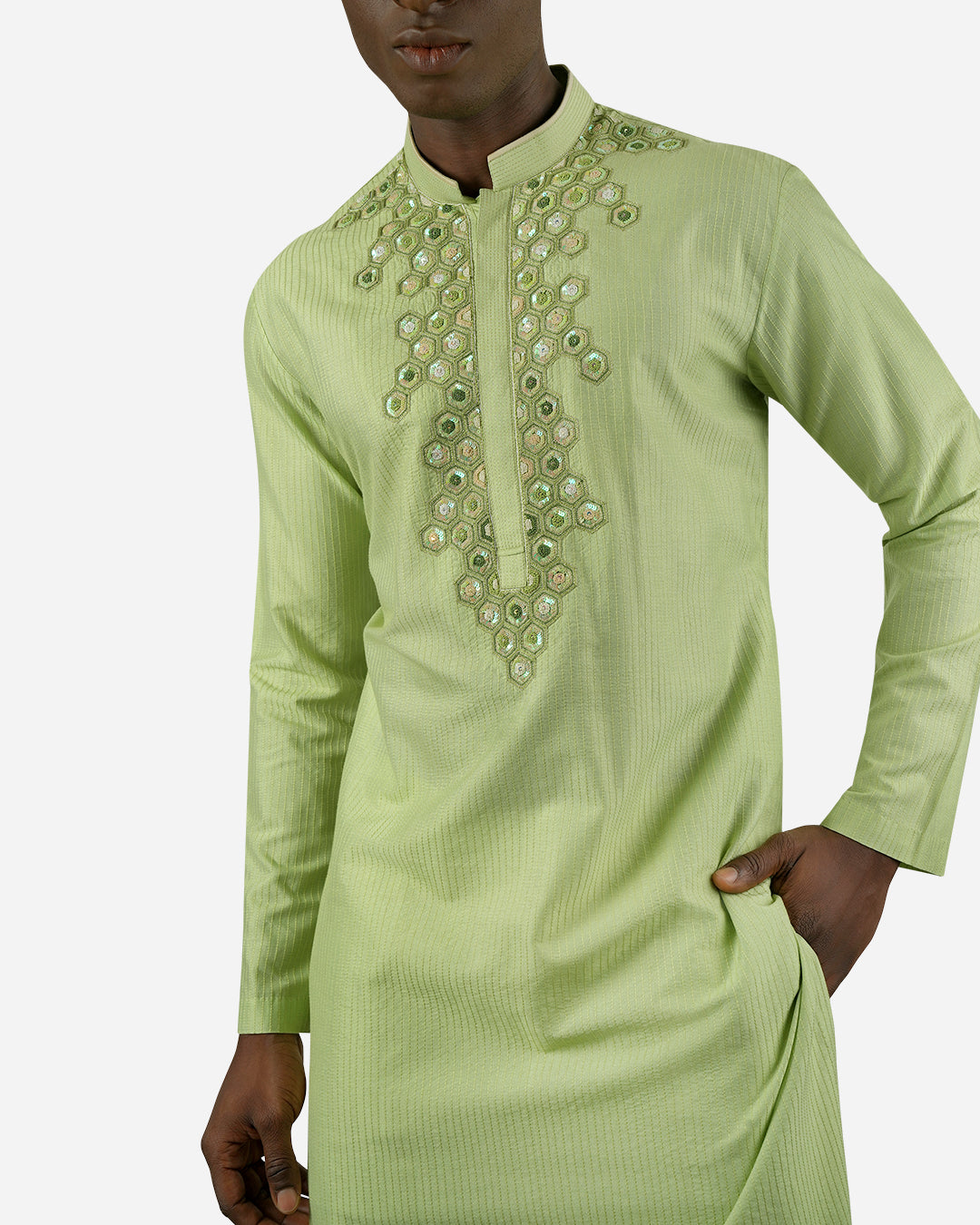 Moss Green Embroidered Kurta Set