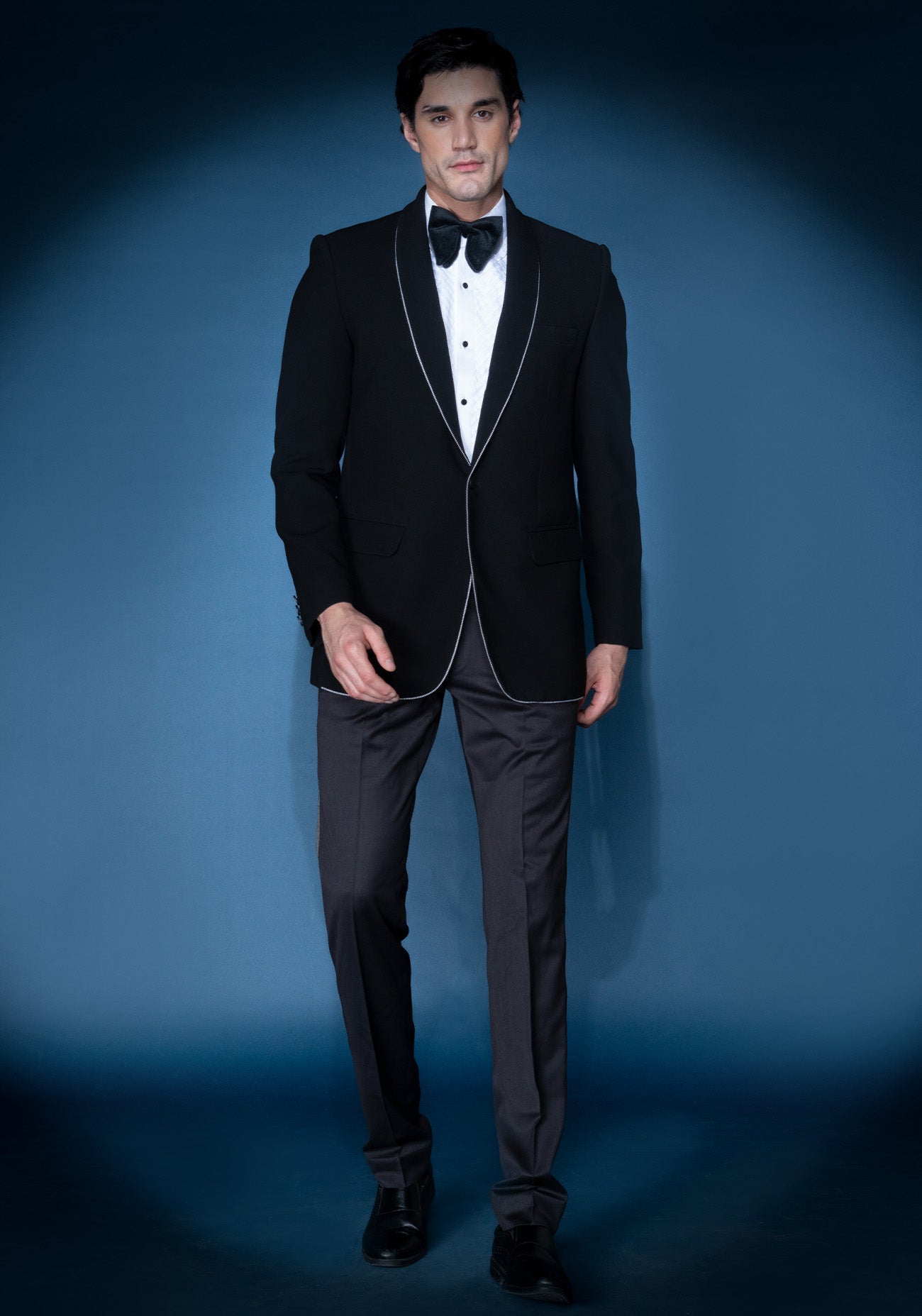 Black textured tuxedo