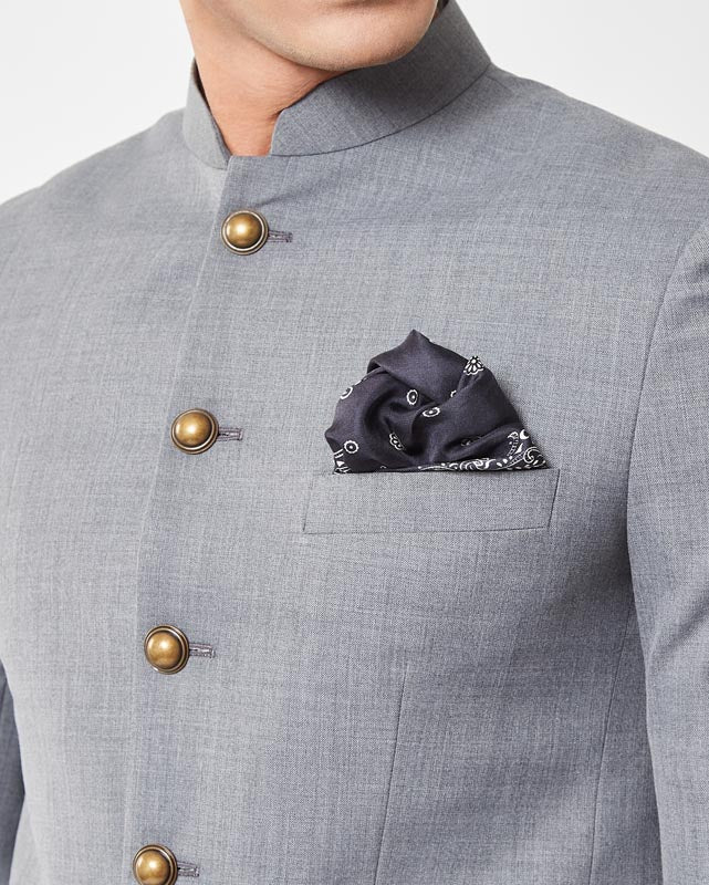 Classic Prime Grey Bandhgala