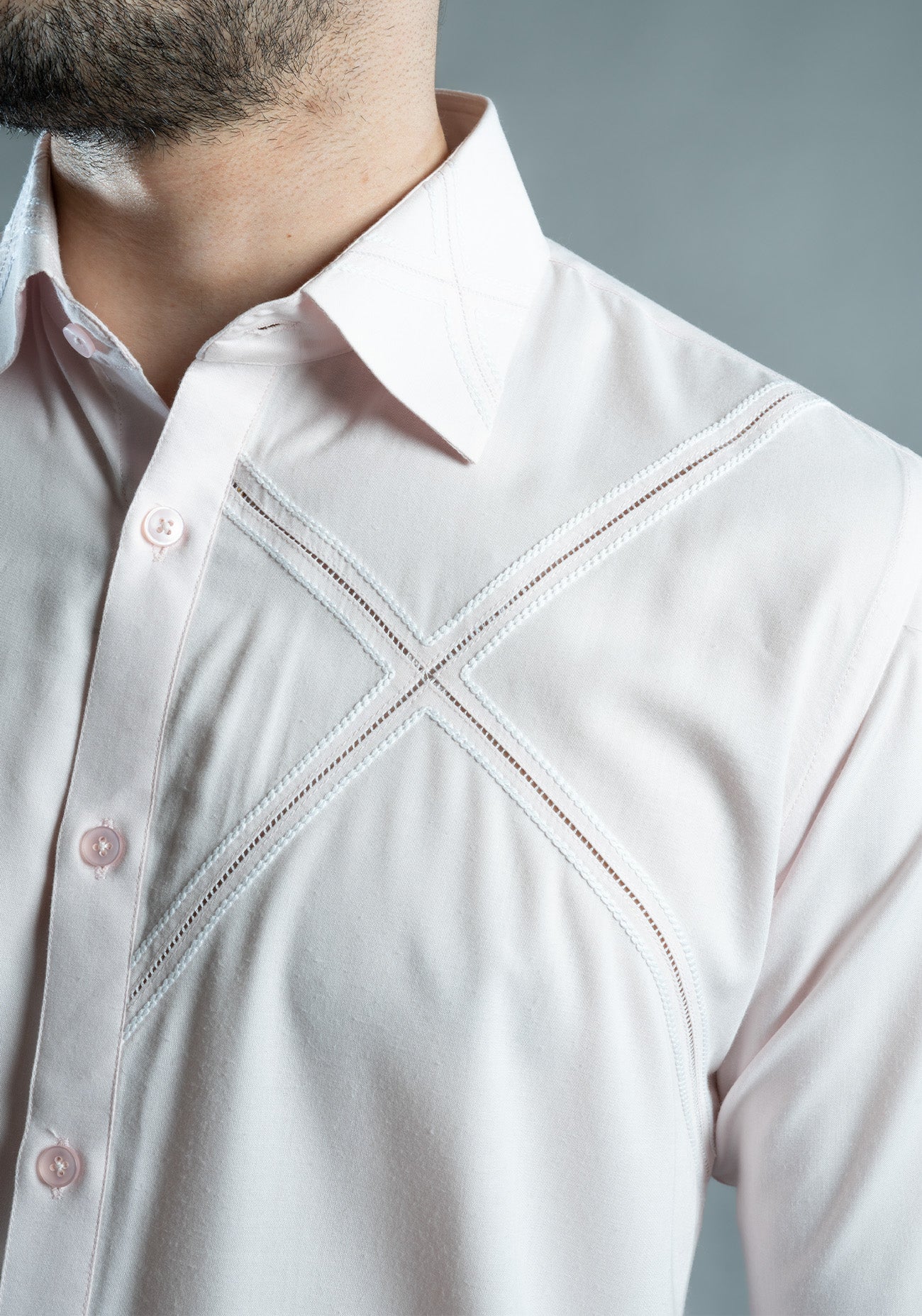Light Pink Embroidered Shirt