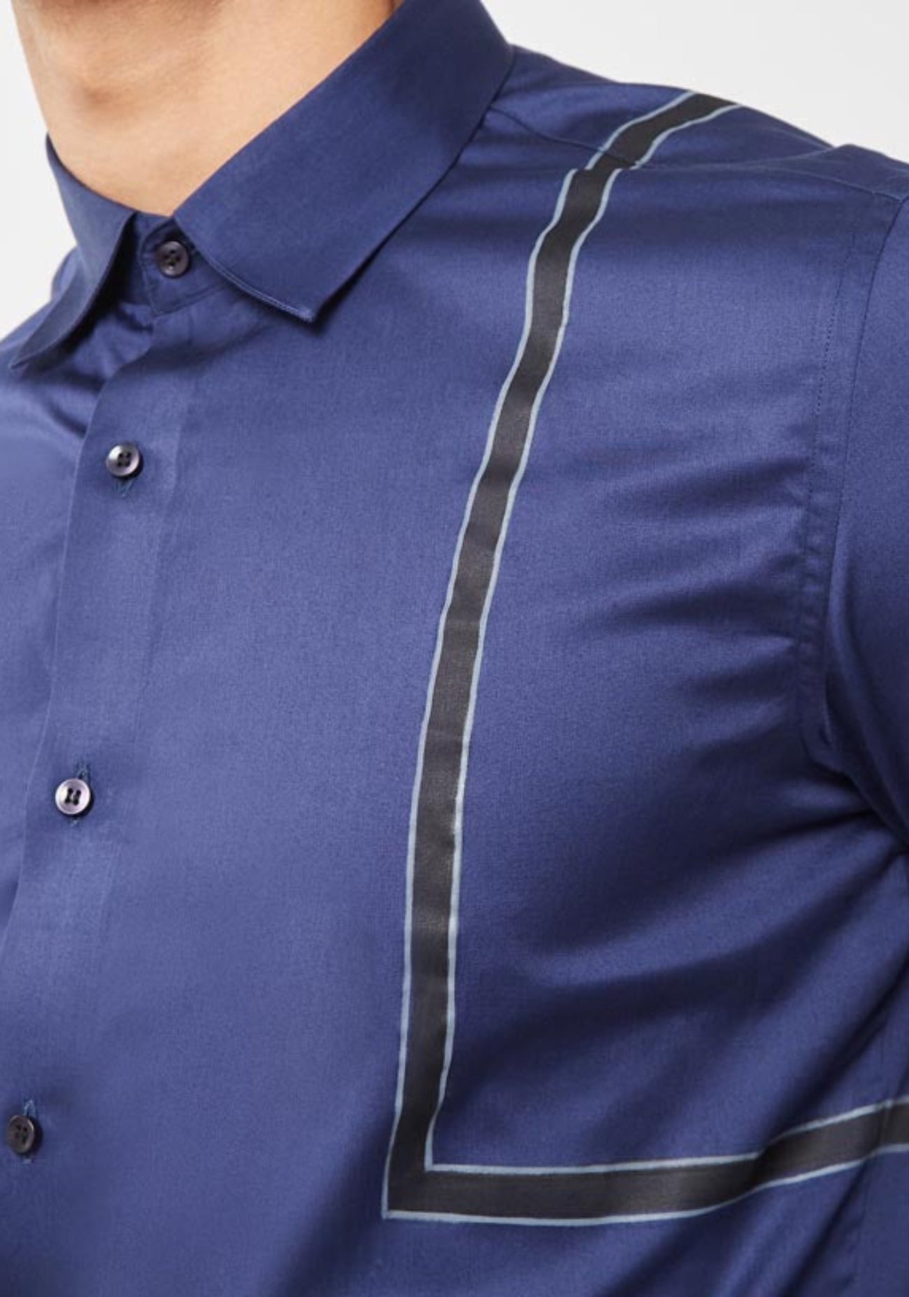 Navy Blue Hand painted Shirt