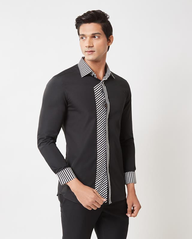 Black & White Stripe Shirt