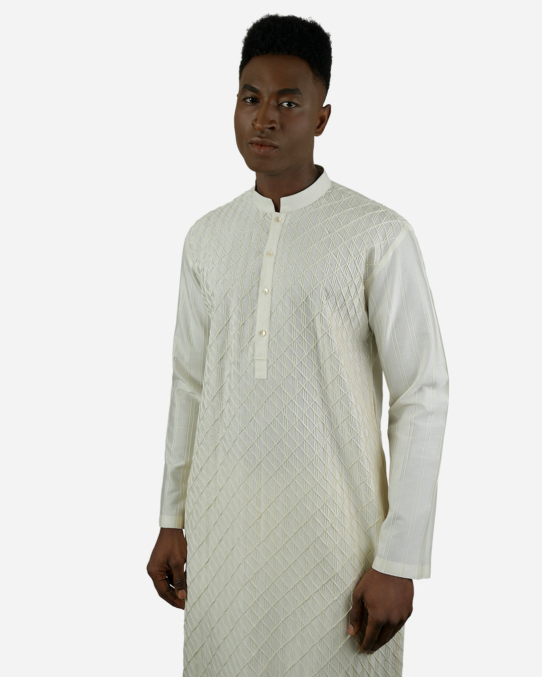 Ivory Pintuck Kurta Set