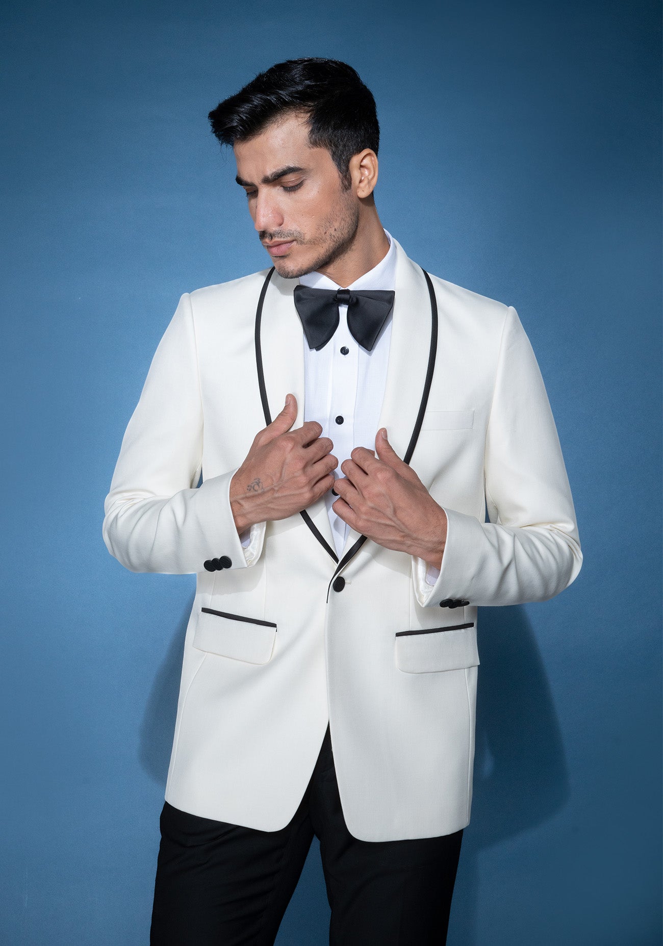 White classic tuxedo jacket